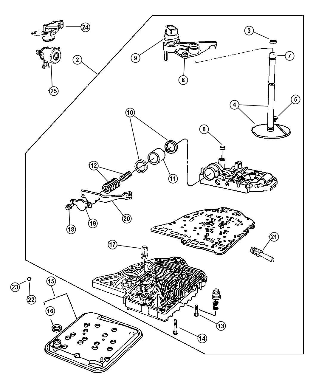 Diagram Valve Body. for your Chrysler