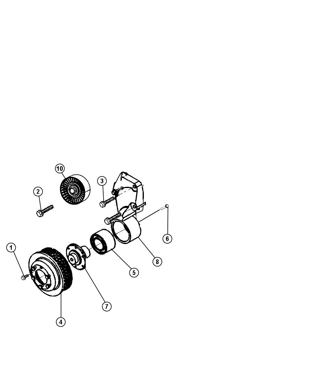 Diagram Drive Pulleys And Belt 6.7L Diesel. for your 2007 Dodge Ram 3500   