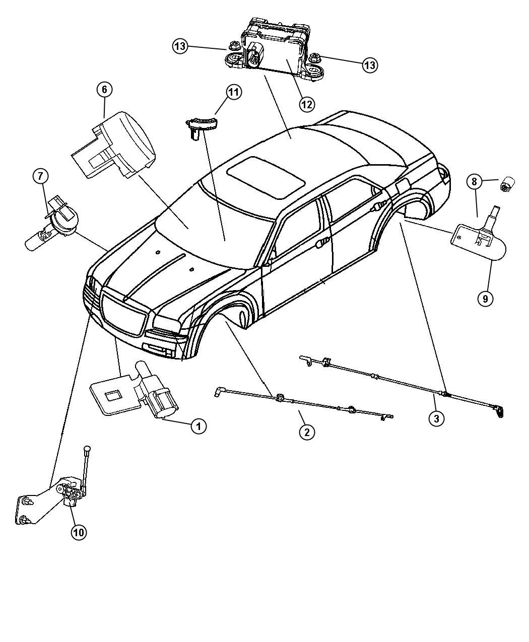 Diagram Sensors - Body. for your Chrysler