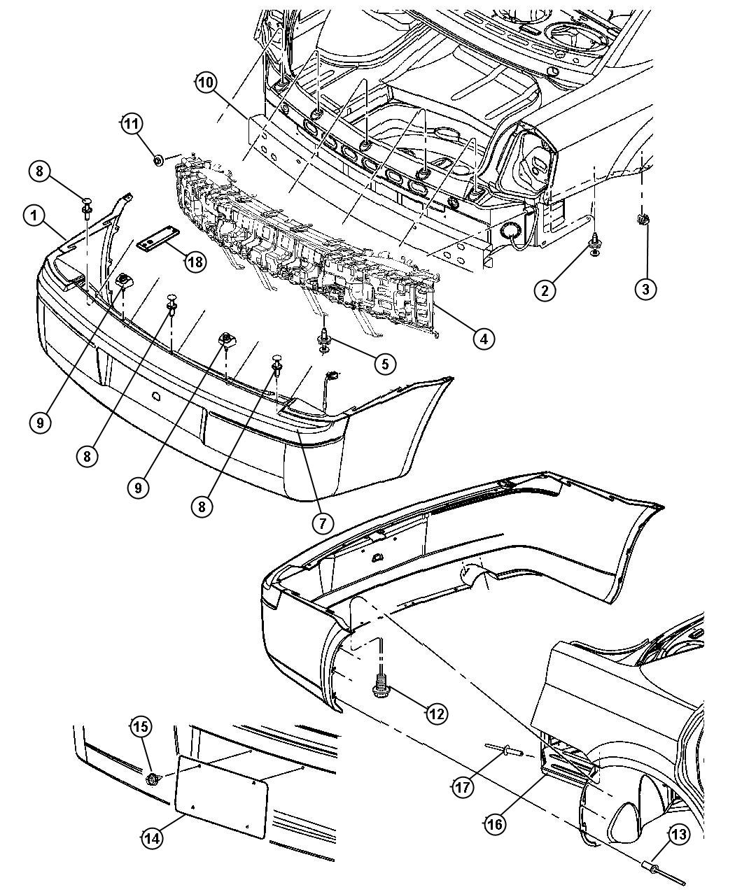 Diagram Fascia, Rear. for your 2020 Dodge Charger   