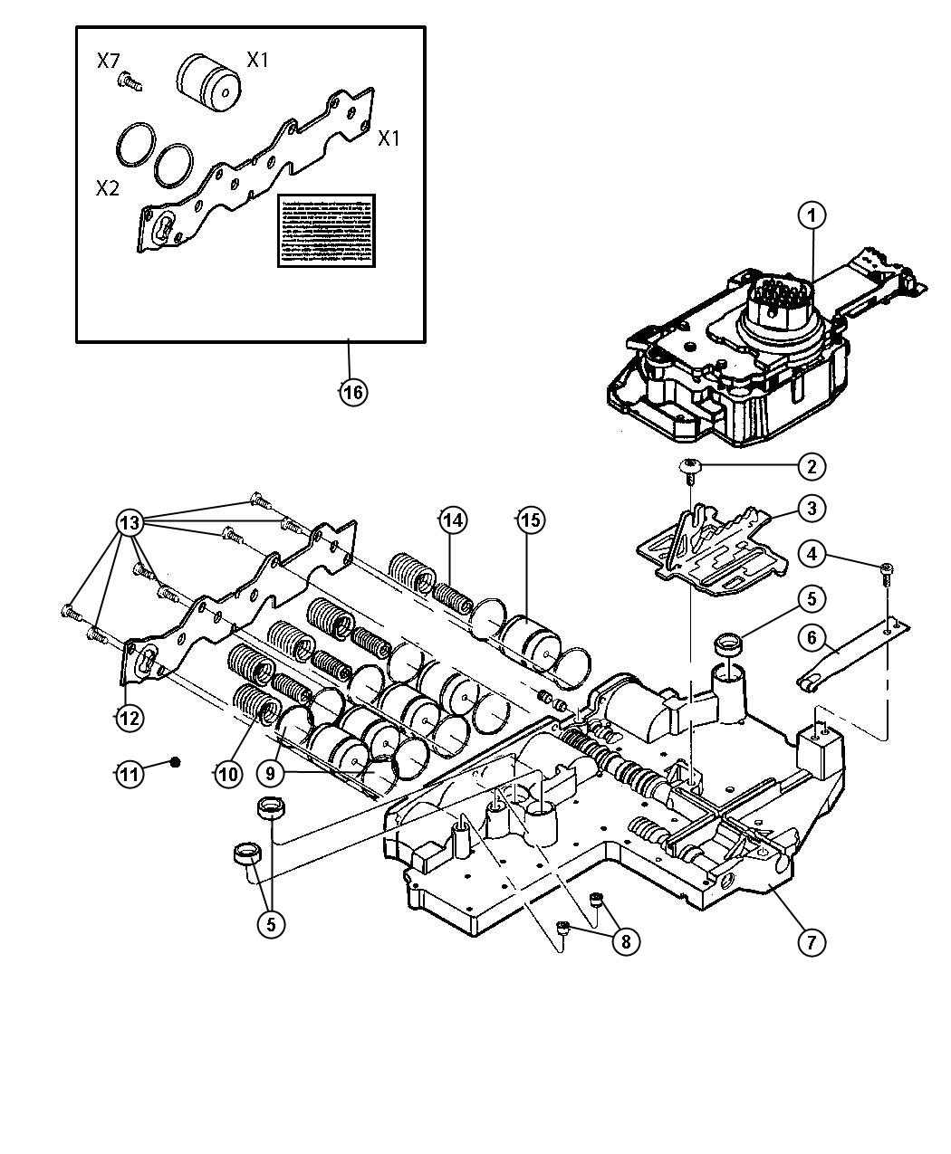 Dodge Ram 3500 Valve body assembly. Axle, ratio, automatic RL354765AB