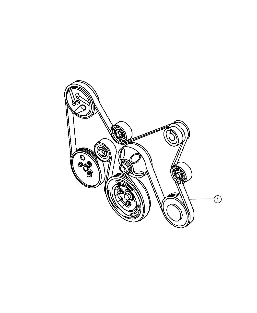 Diagram Drive Belts 3.0L Diesel. for your Chrysler Pacifica  