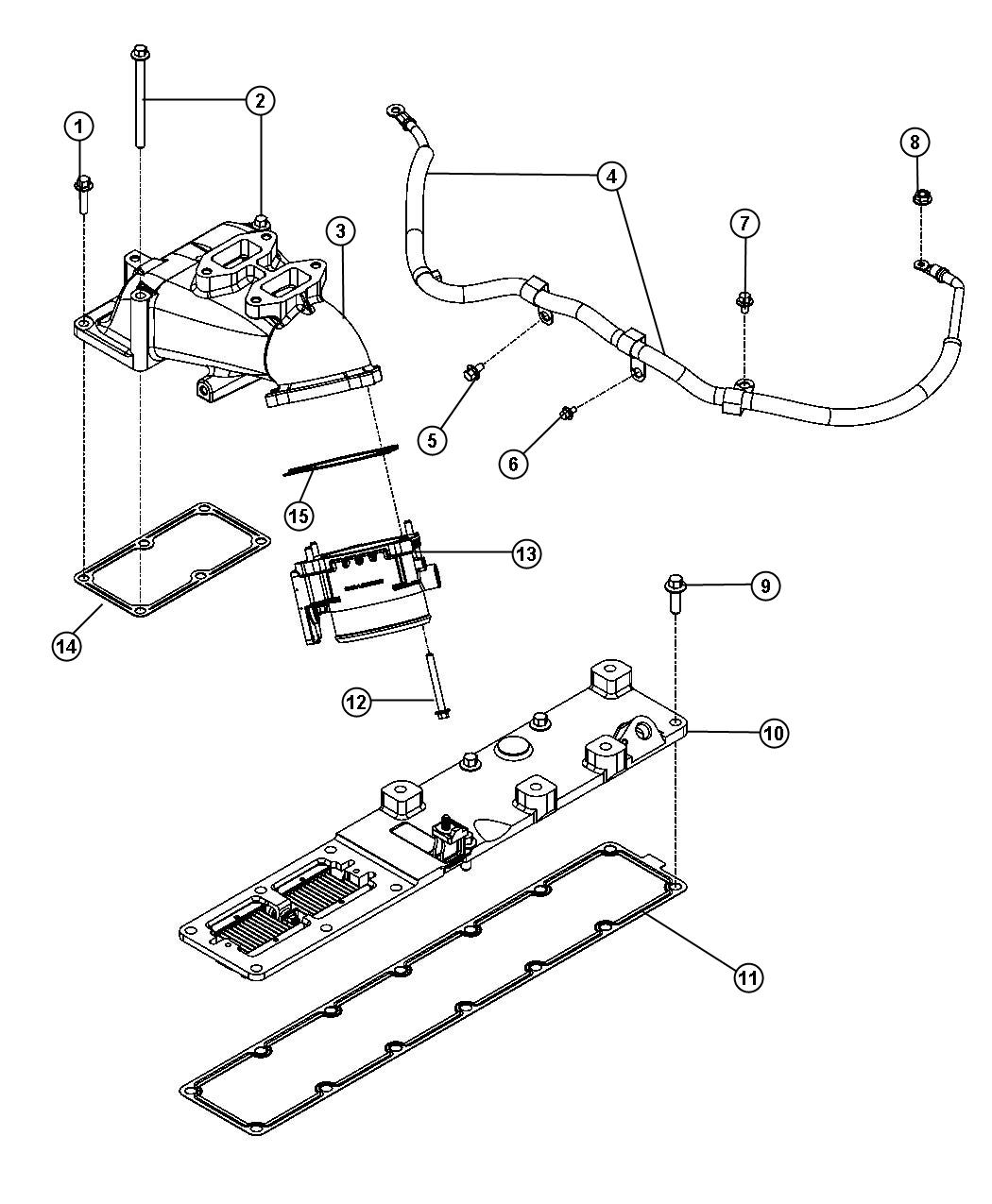 Diagram Air Intake And Air Intake Starting Aid 6.7L Diesel [6.7L I6 CUMMINS TURBO DIESEL ENGINE]. for your Dodge