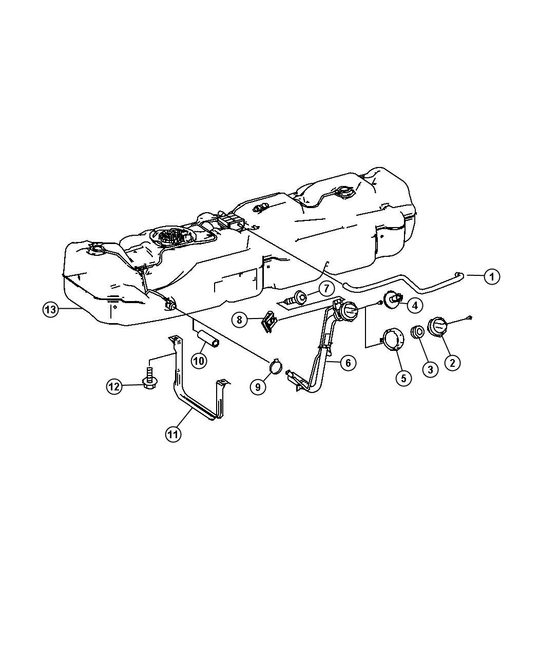 Diagram Fuel Tank Filler Tube. for your 1999 Chrysler 300  M 