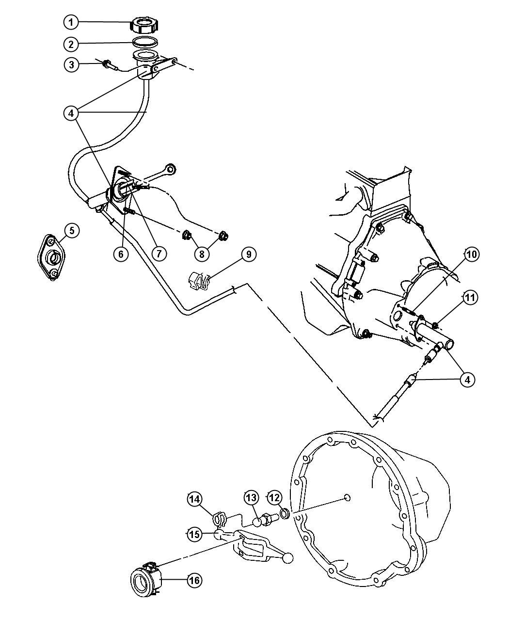 Diagram Controls,Hydraulic Clutch. for your Dodge Ram 3500  