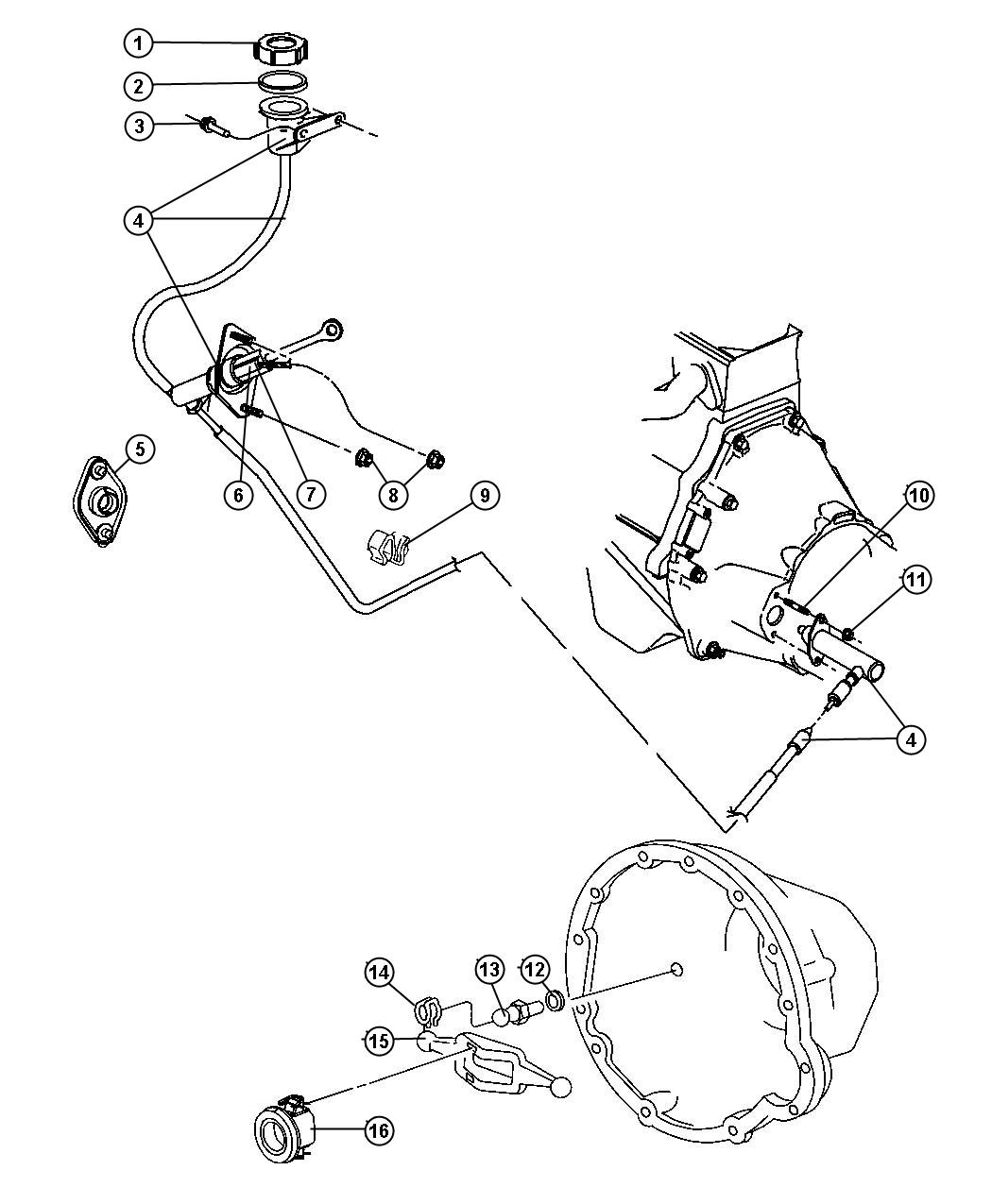 Diagram Controls,Hydraulic Clutch. for your Dodge Ram 3500  