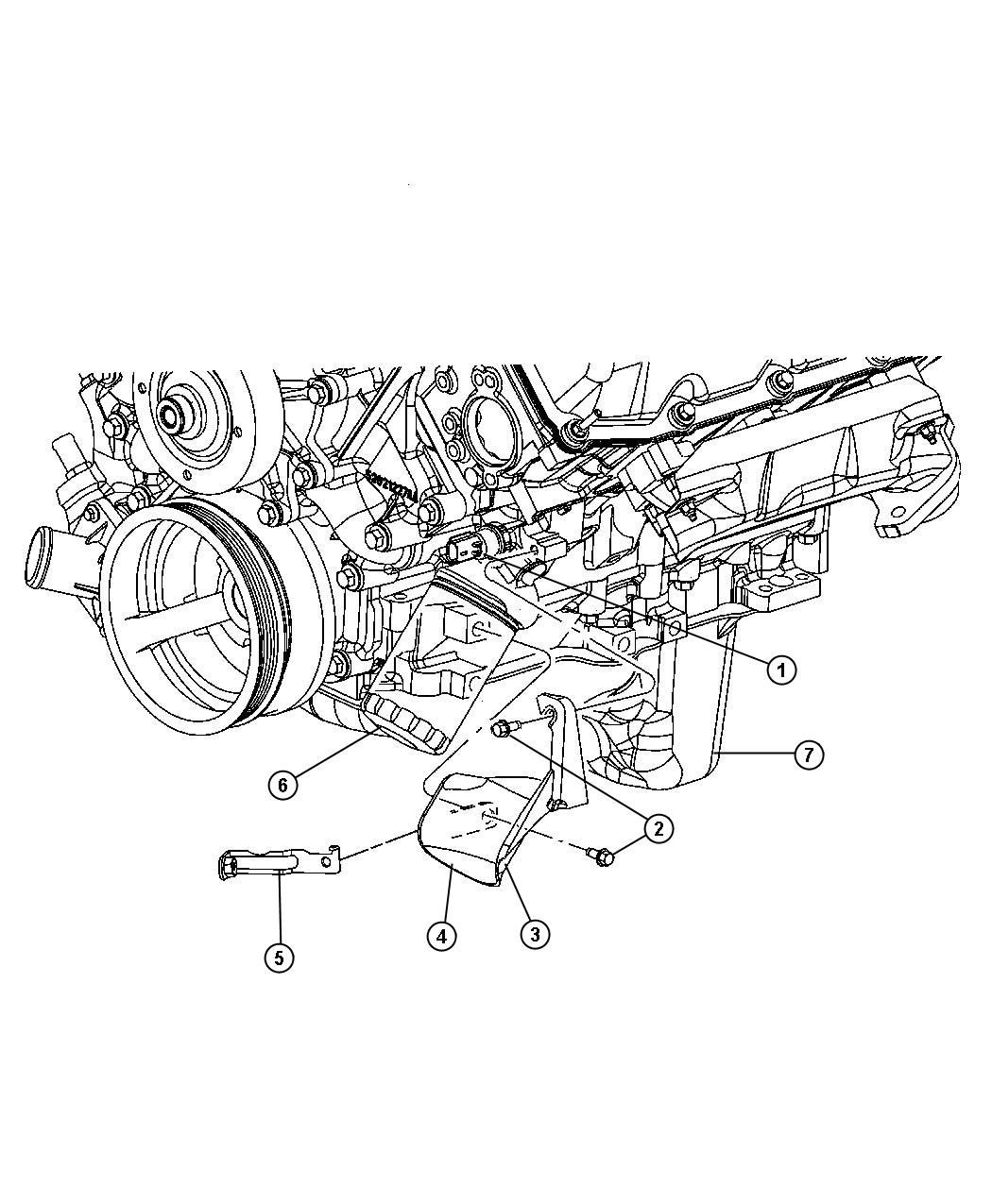 Diagram Engine Oil Filter And Splash Guard 4.7L [4.7L V8 MPI Engine]. for your Jeep