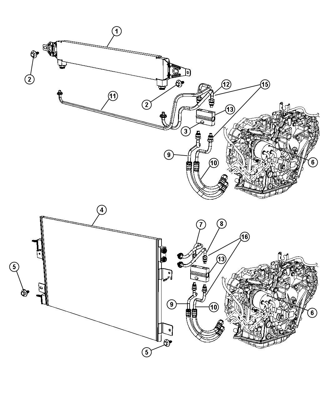 Diagram Lines, Transmission Oil Cooler. for your 2004 Chrysler 300  M 