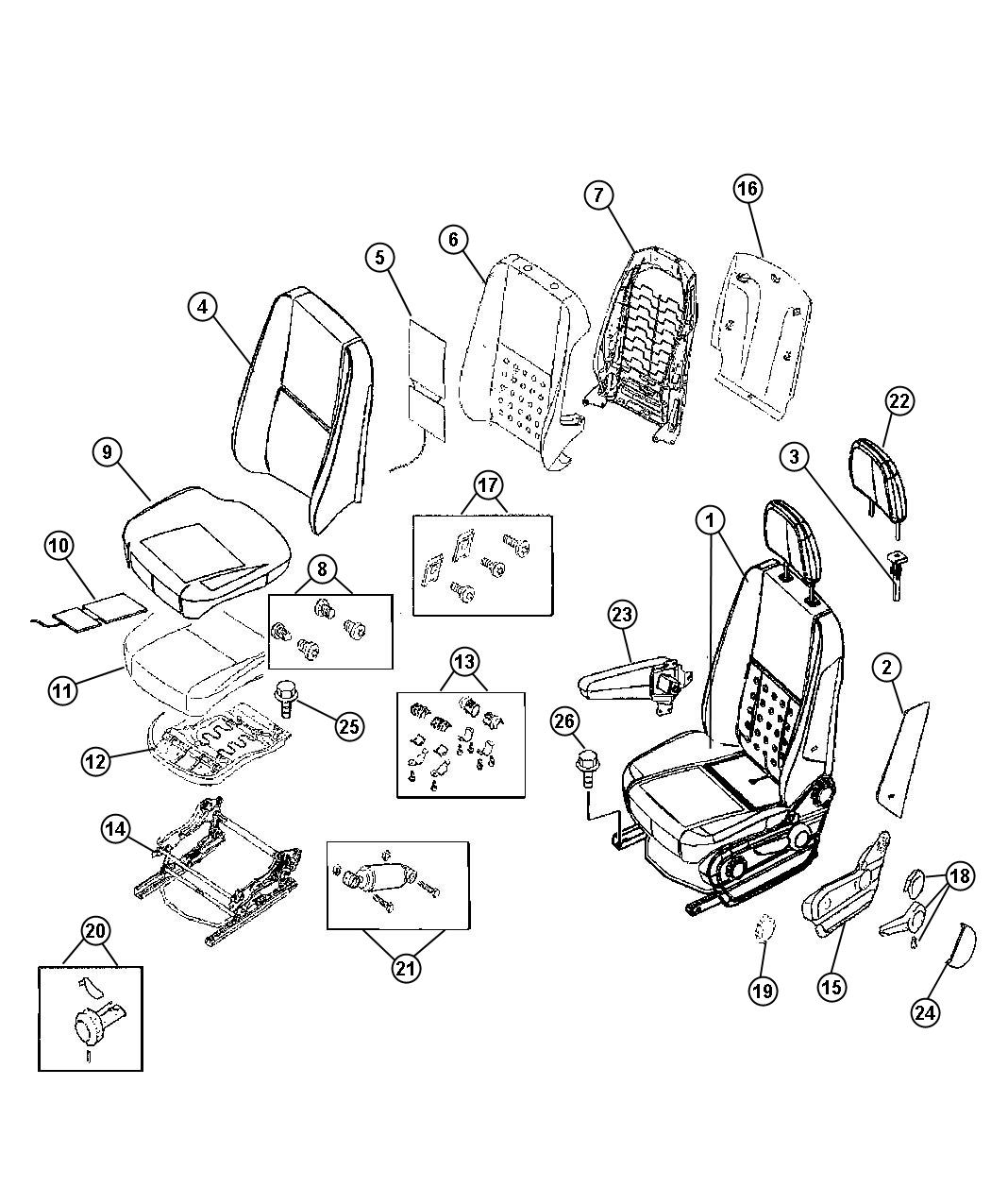 Front Seat. Diagram