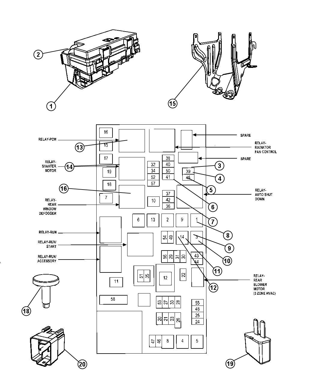 Diagram Power Distribution Center. for your Chrysler