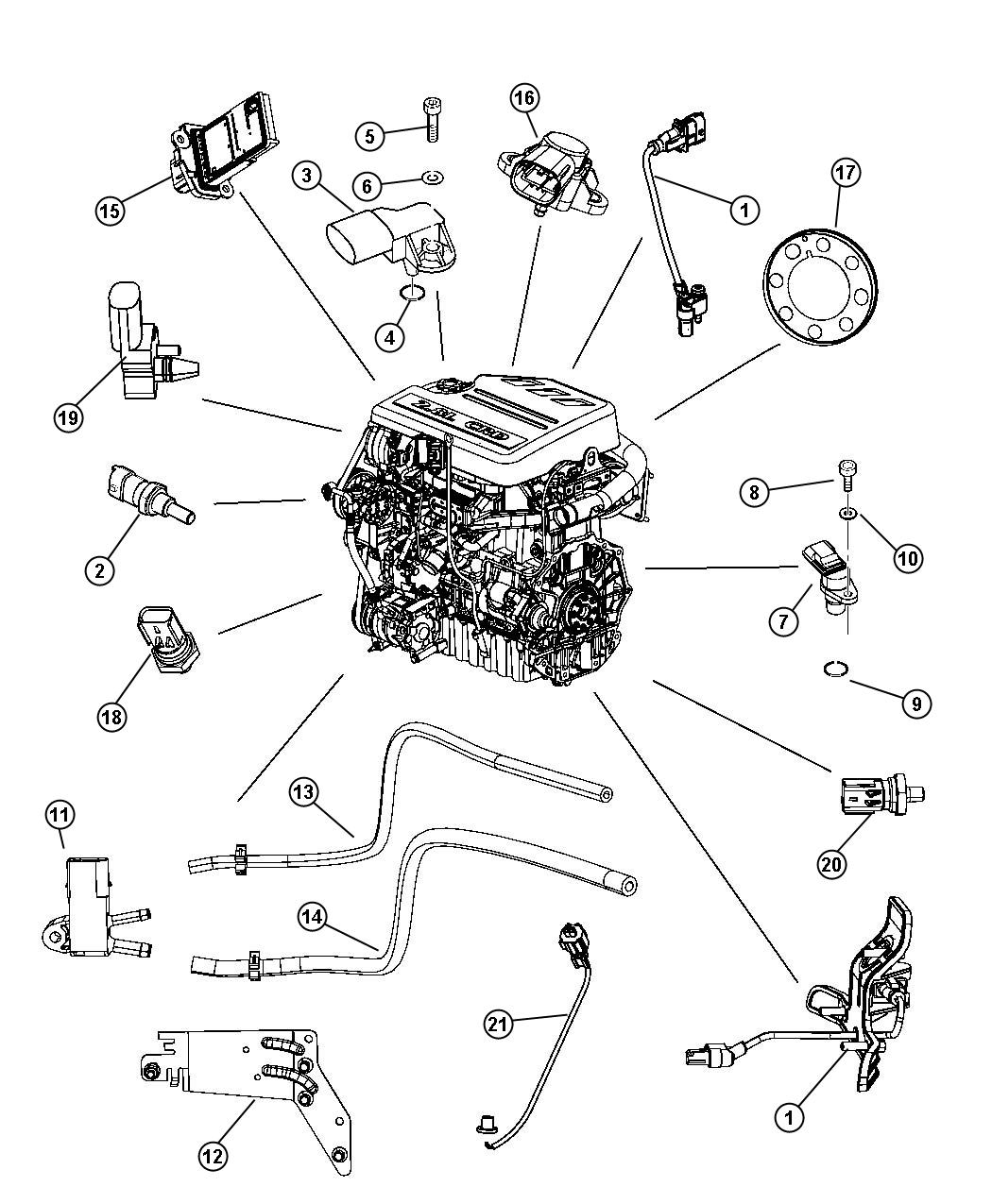 Diagram Sensors Diesel Engine. for your 2013 Ram 3500   