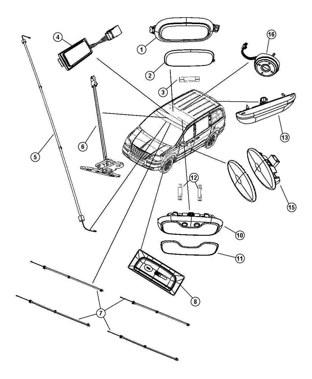 Diagram Lamps Interior. for your Chrysler 300 M 