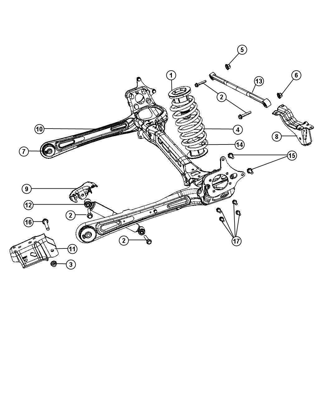 Diagram Suspension,Rear. for your 1997 Dodge Dakota   