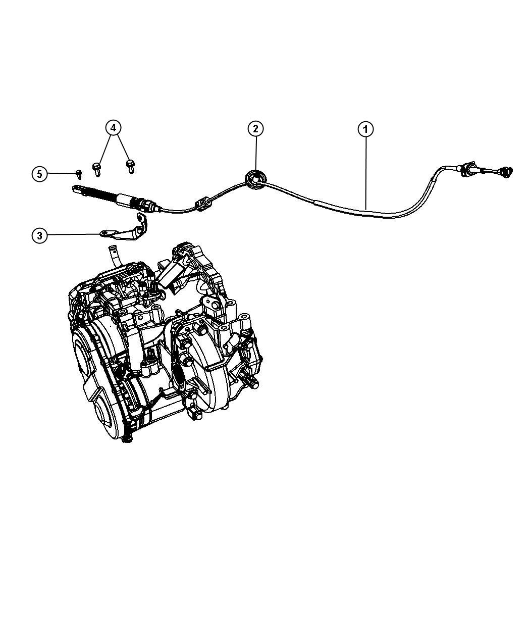 Diagram Gearshift Lever, Cable and Bracket. for your 2012 Chrysler Town & Country Touring  