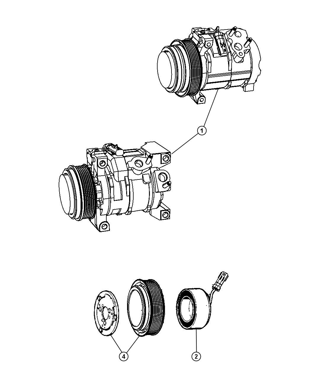 Diagram A/C Compressor. for your Chrysler Town & Country  