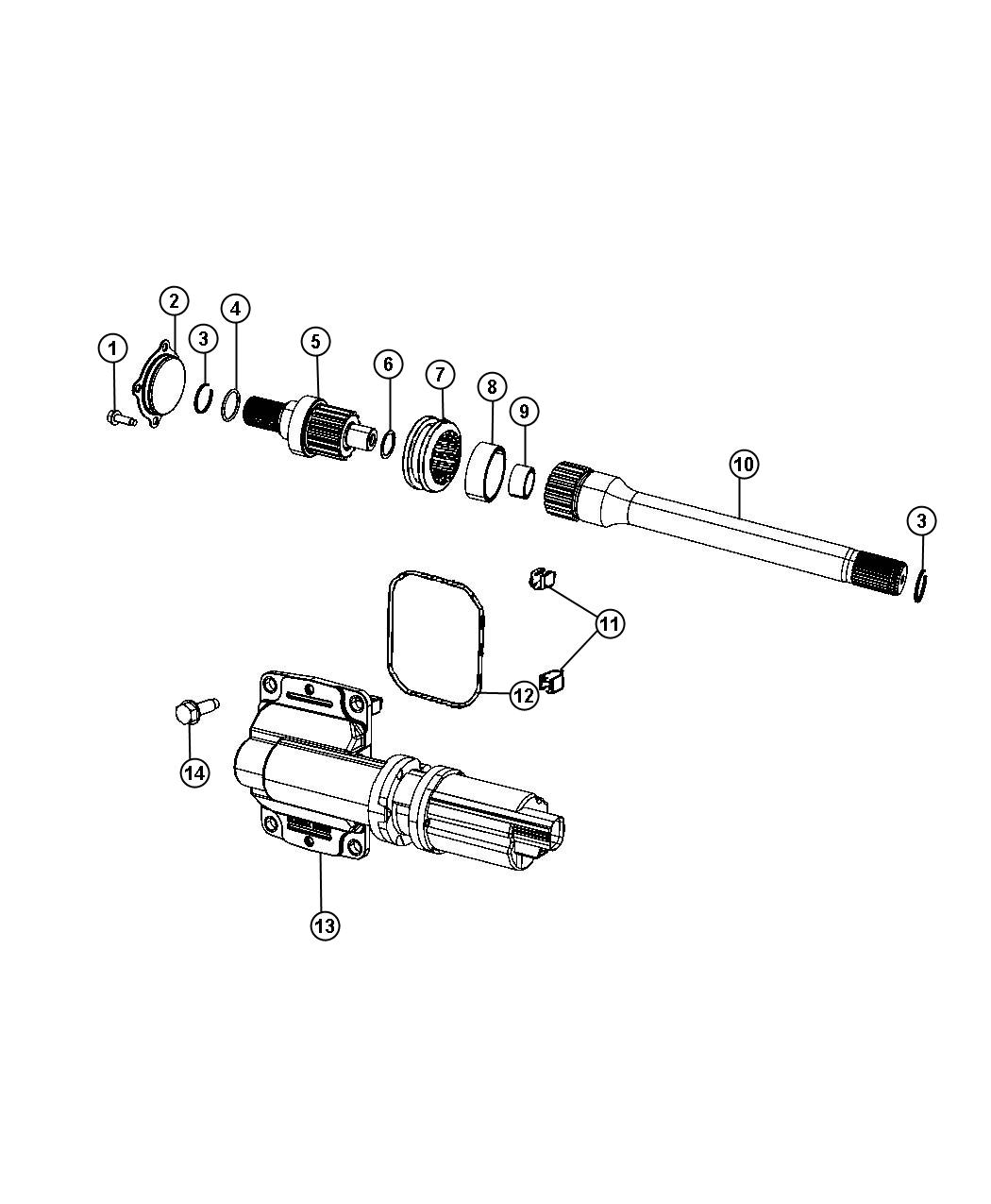 Diagram Disconnect, Front Axle. for your Dodge Ram 1500  