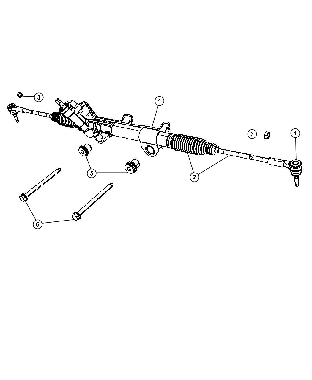 Diagram Gear Rack and Pinion. for your 2011 Dodge Durango   