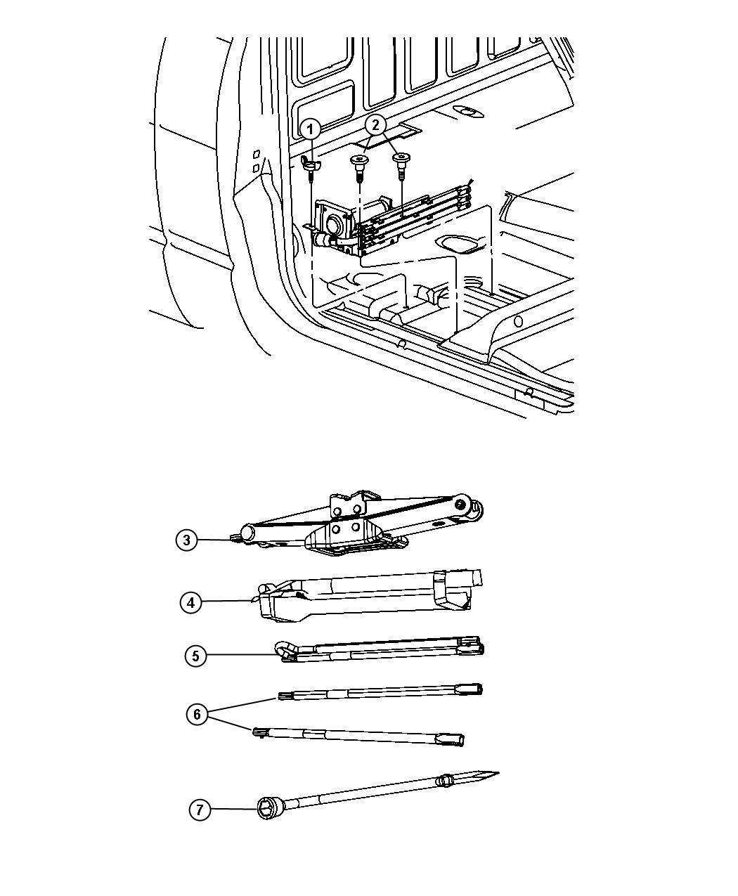 Diagram Jack Assembly. for your 2016 Jeep Grand Cherokee 5.7L V8 4X4 Limited 