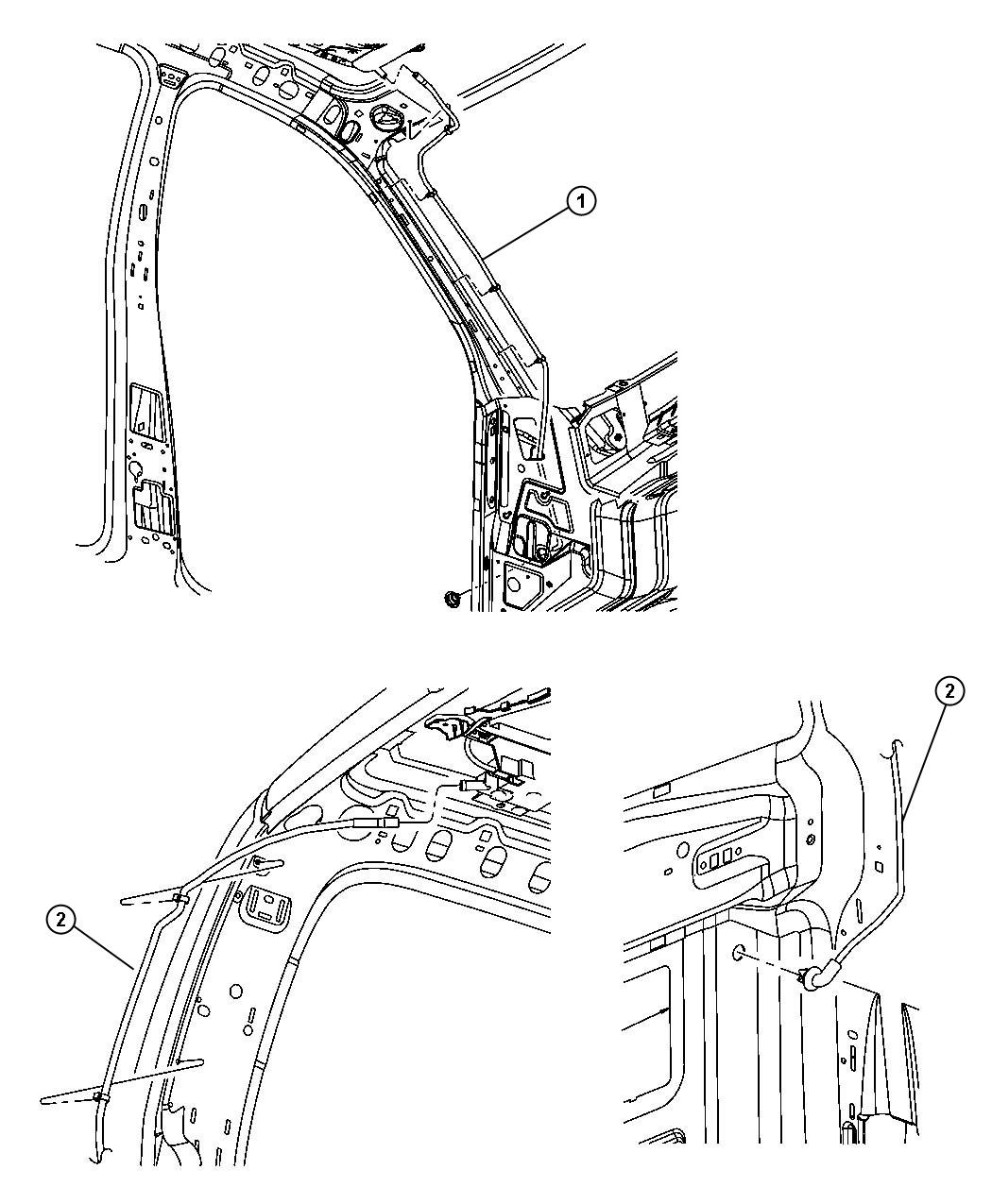 Diagram Sunfoof Drain Hoses. for your Dodge Ram 1500  