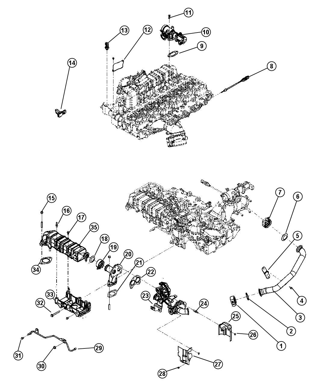 Diagram EGR System Diesel. for your Dodge