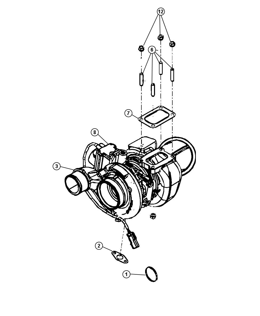 Diagram Turbocharger 6.7L [6.7L I6 CUMMINS TURBO DIESEL ENGINE]. for your 2016 Dodge Grand Caravan   