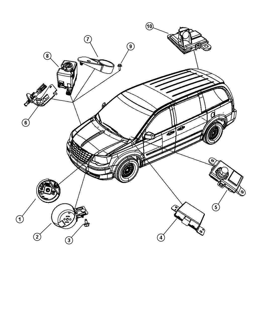 Diagram Siren Alarm System. for your Dodge Avenger  