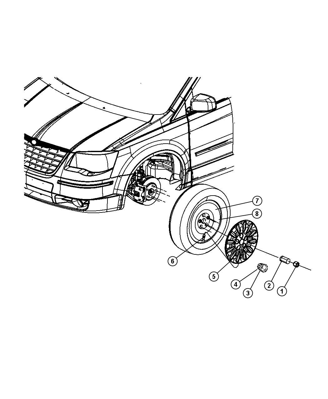 Diagram Wheels and Hardware. for your Fiat