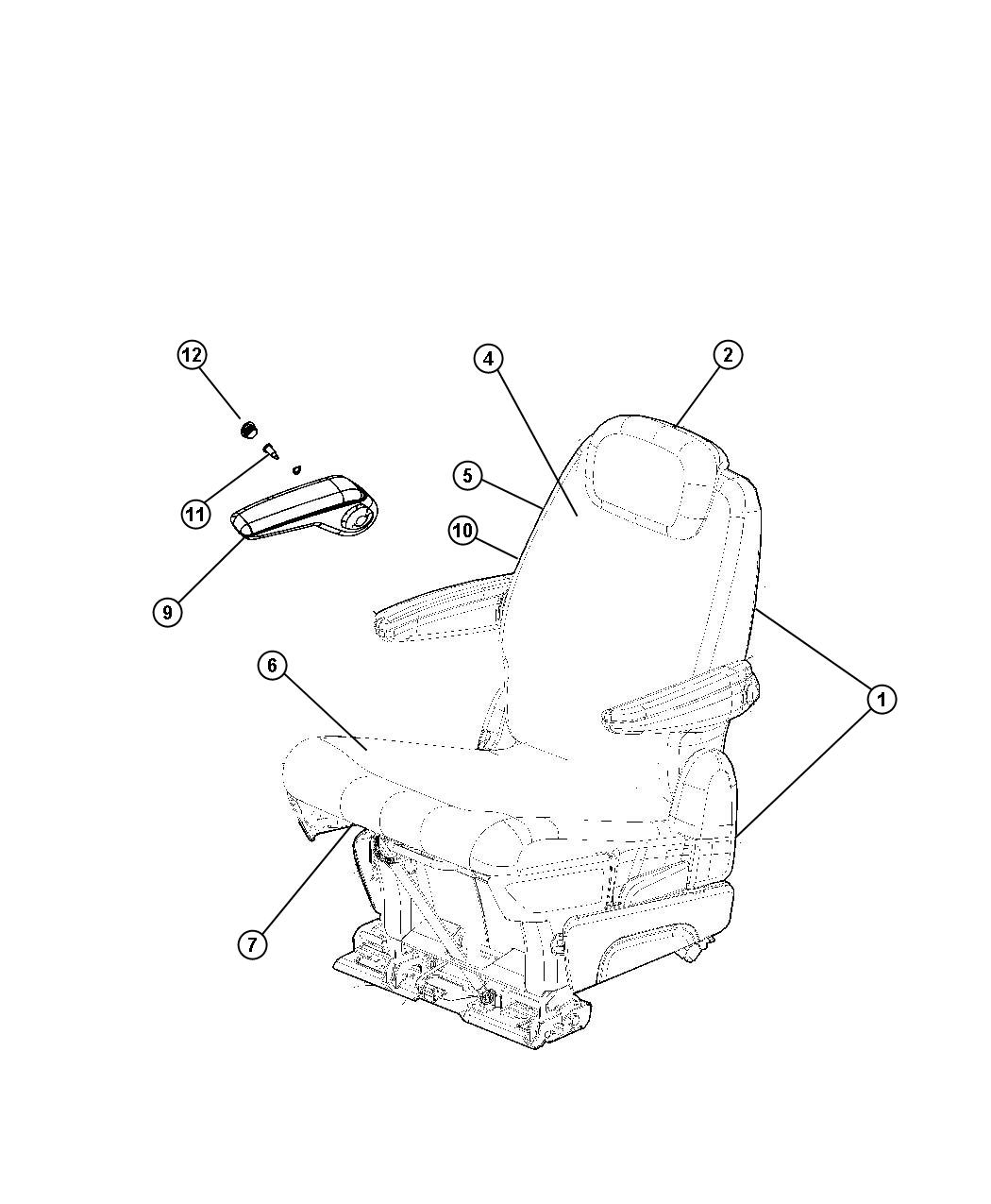 Diagram Rear Seat - Quad - Stow and Go - Trim Code [H7]. for your Chrysler Town & Country  