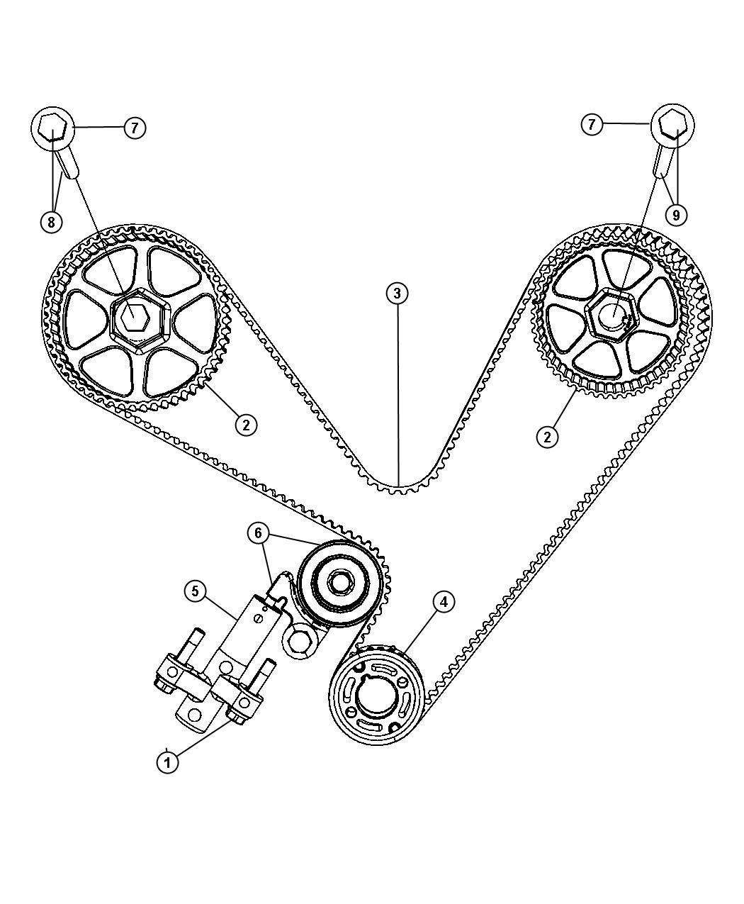 Diagram Timing System 4.0L [4.0L V6 SOHC Engine]. for your 2008 Chrysler Town & Country   
