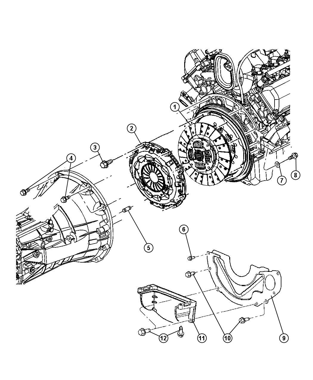 Diagram Clutch Assembly. for your Dodge Ram 1500  