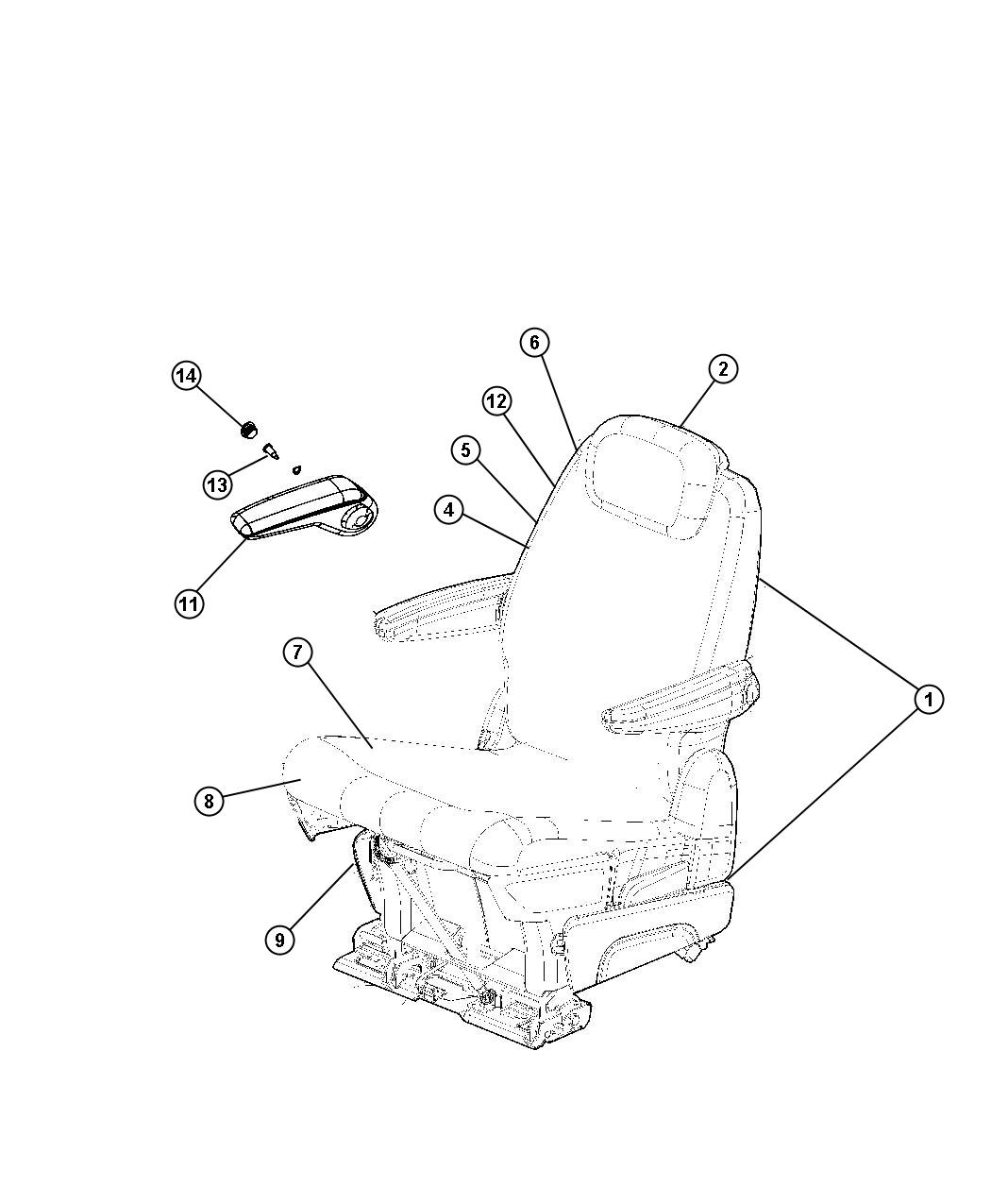 Diagram Rear Seat - Quad - Stow and Go - Trim Code [RL]. for your 2013 Chrysler Town & Country   