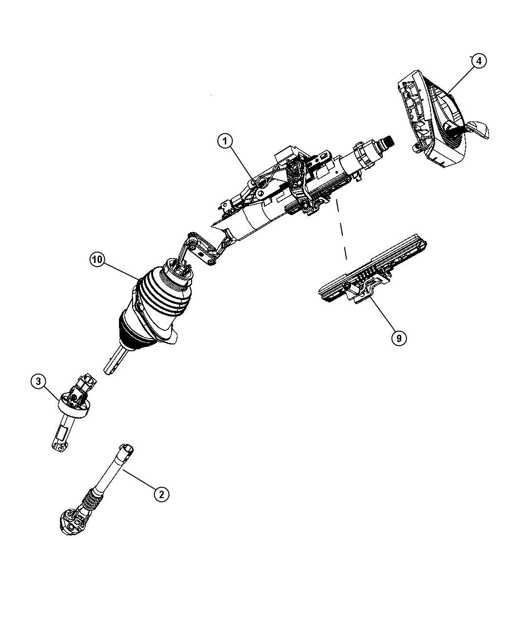 Diagram Steering Column [Steering Column - Tilt/Telescope]. for your 2005 Dodge Magnum  RT RT 