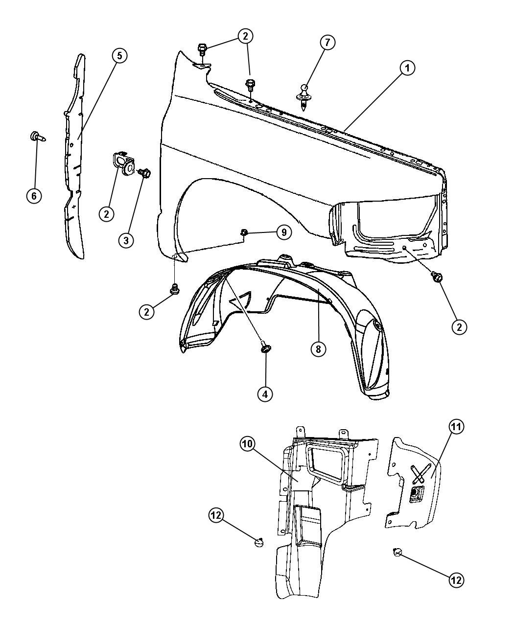 Front Fender. Diagram