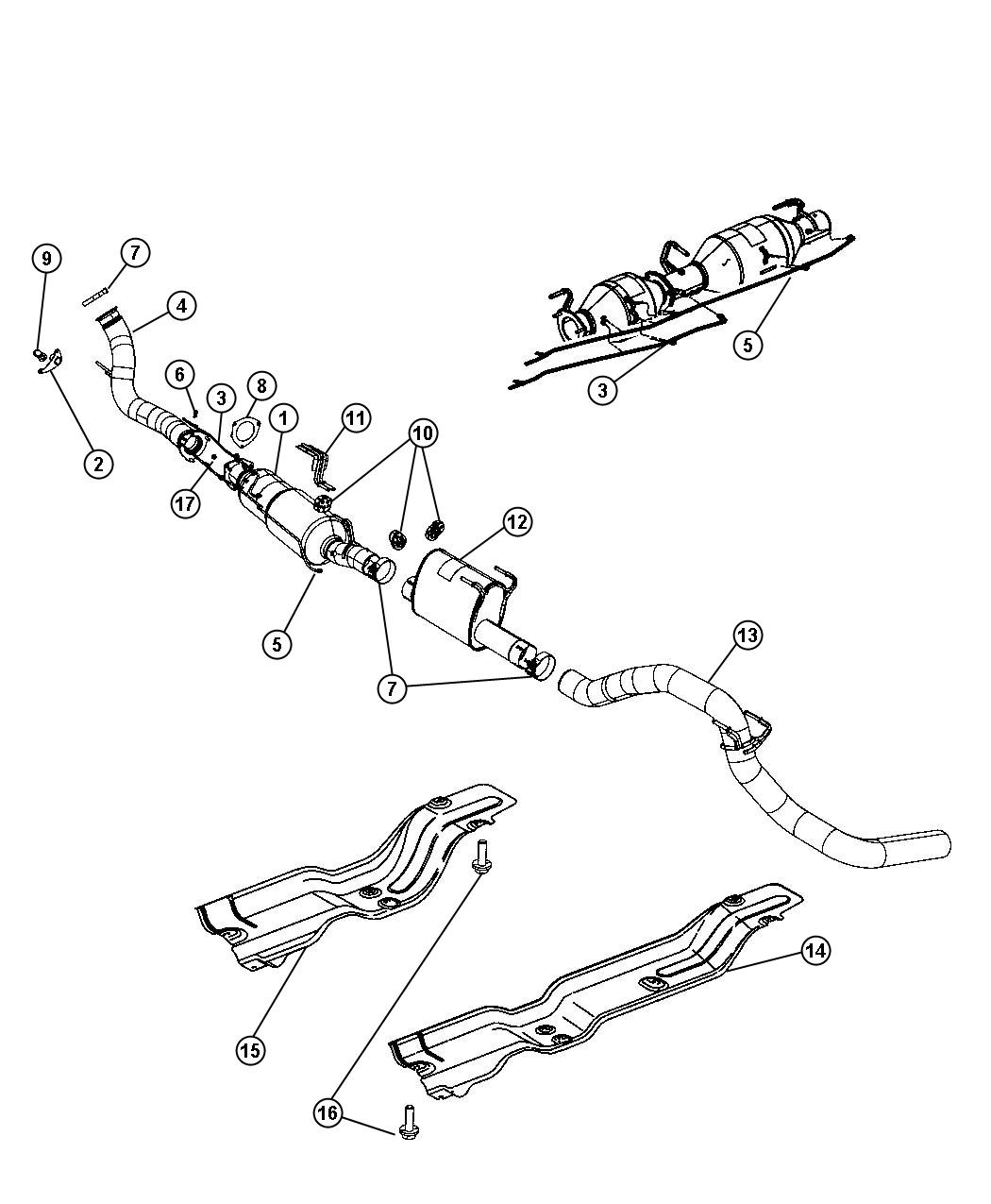 Diagram Exhaust System 6.7L [6.7L Cummins Turbo Diesel Engine]. for your 1999 Chrysler 300  M 