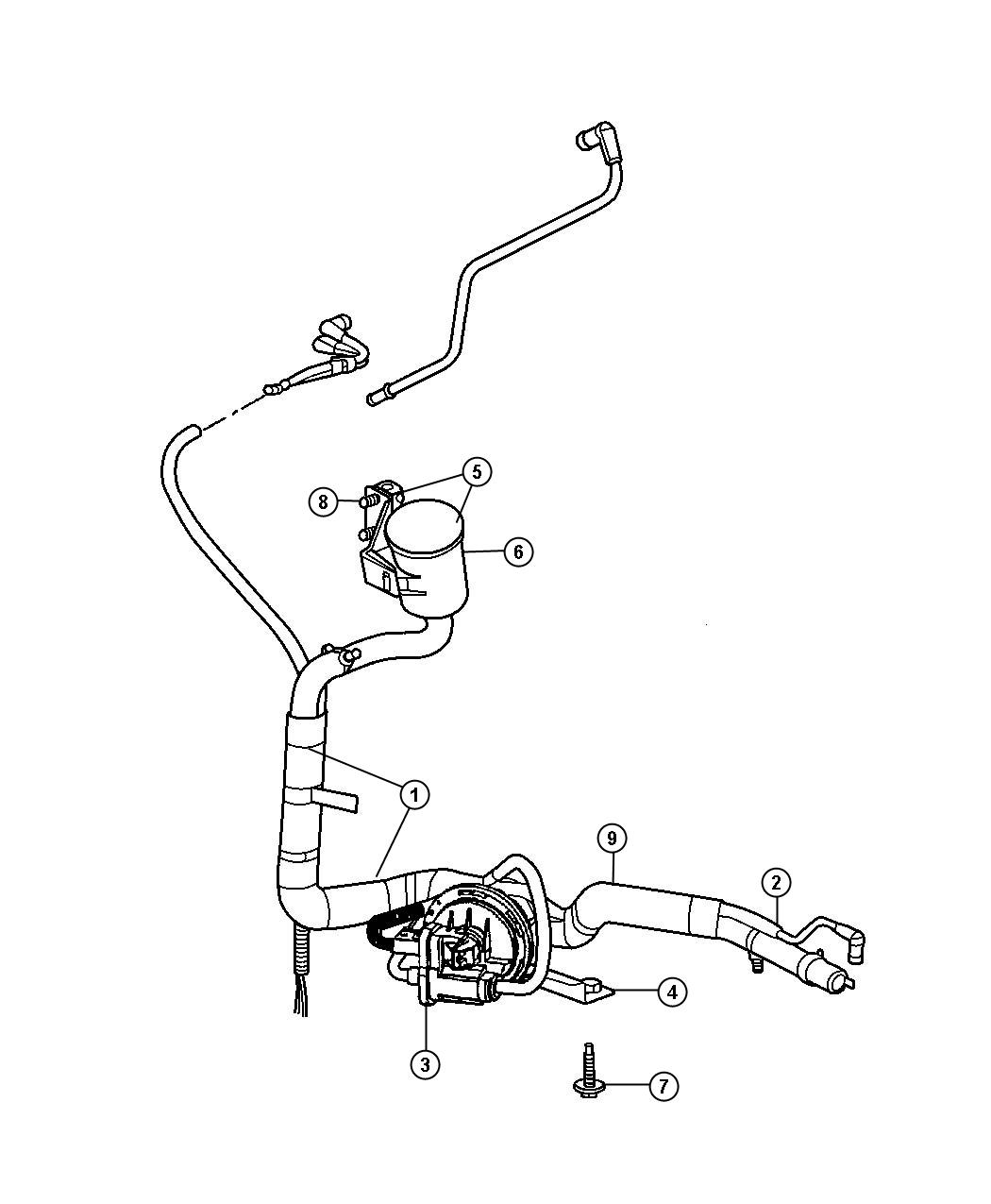 Diagram Leak Detection Pump. for your 1999 Dodge Grand Caravan   