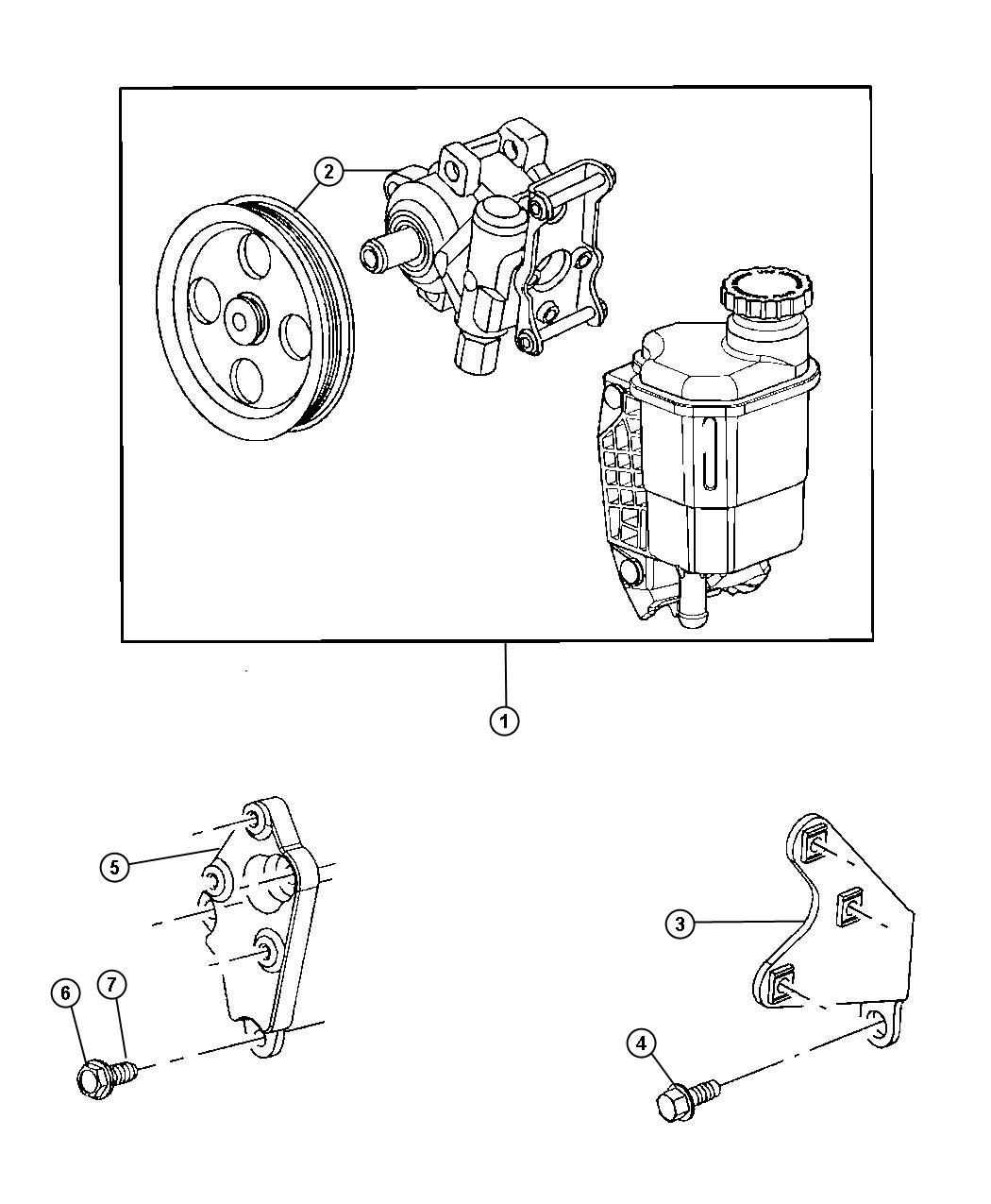 Diagram Power Steering Pump. for your 2004 Chrysler 300  M 