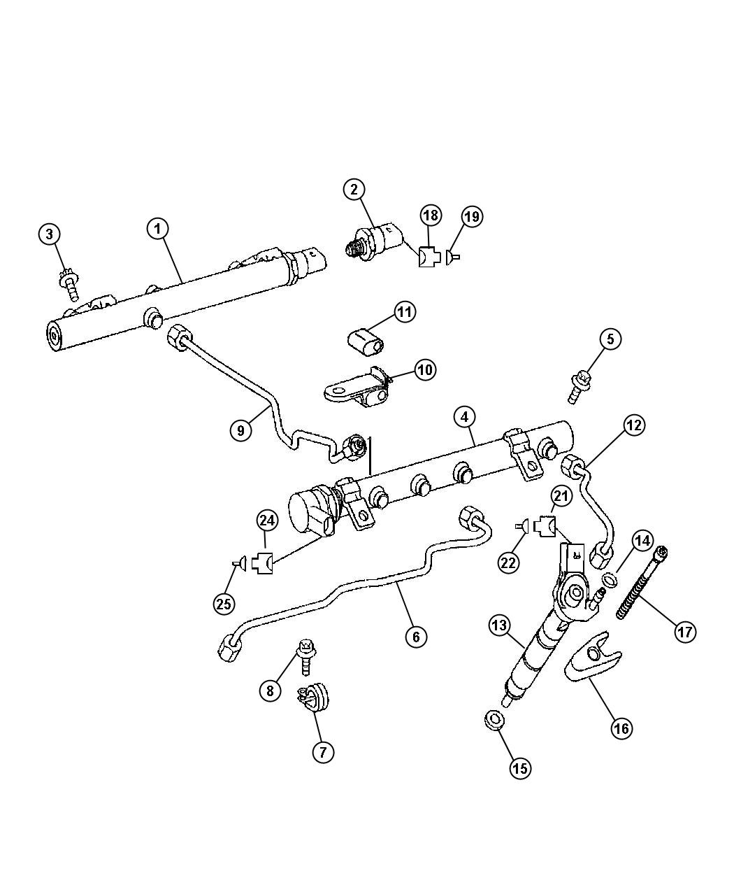 Diagram Fuel Rail. for your Dodge SPRINTER  