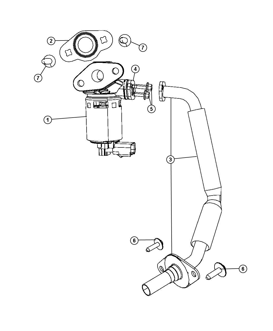 Diagram EGR Valve and Related. for your 2019 Dodge Charger   