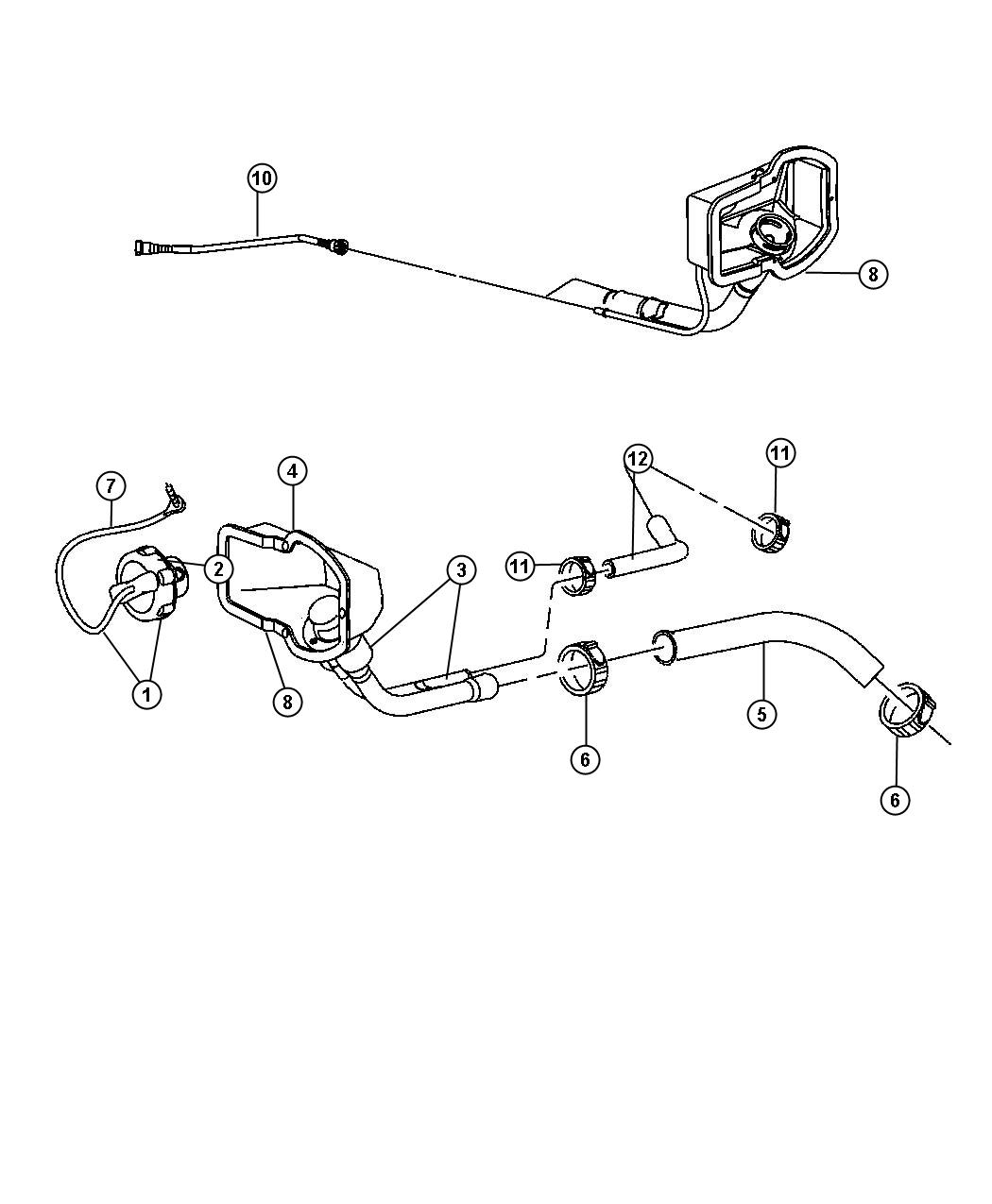 Fuel Filler Tube, 5.7 [5.7L Hemi V8 Engine] 5.9L [5.9L HO Cummins Turbo Diesel Engine]6.7L [6.7L I6 CUMMINS TURBO DIESEL ENGINE]. Diagram