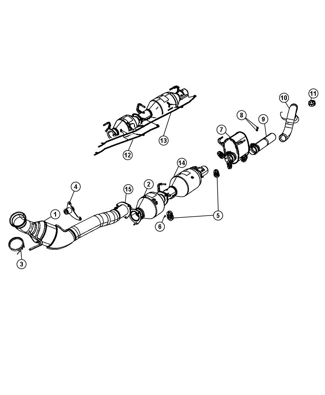 Diagram Exhaust System 6.7L. for your 2004 Chrysler 300  M 