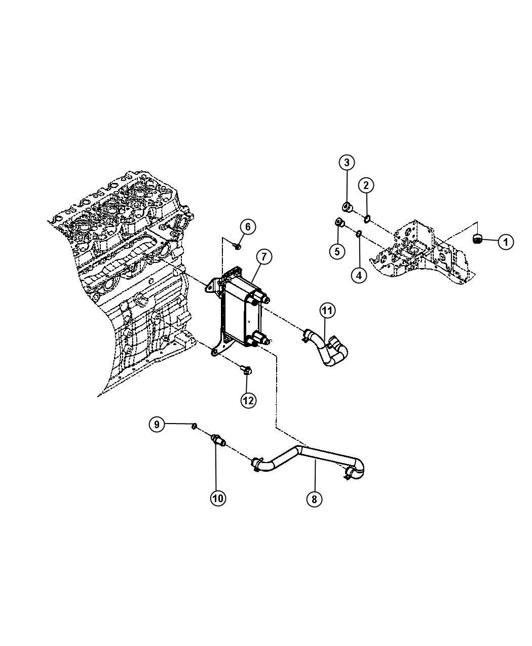 Diagram Torque Converter Oil Cooler. for your 1997 Dodge Ram 2500   