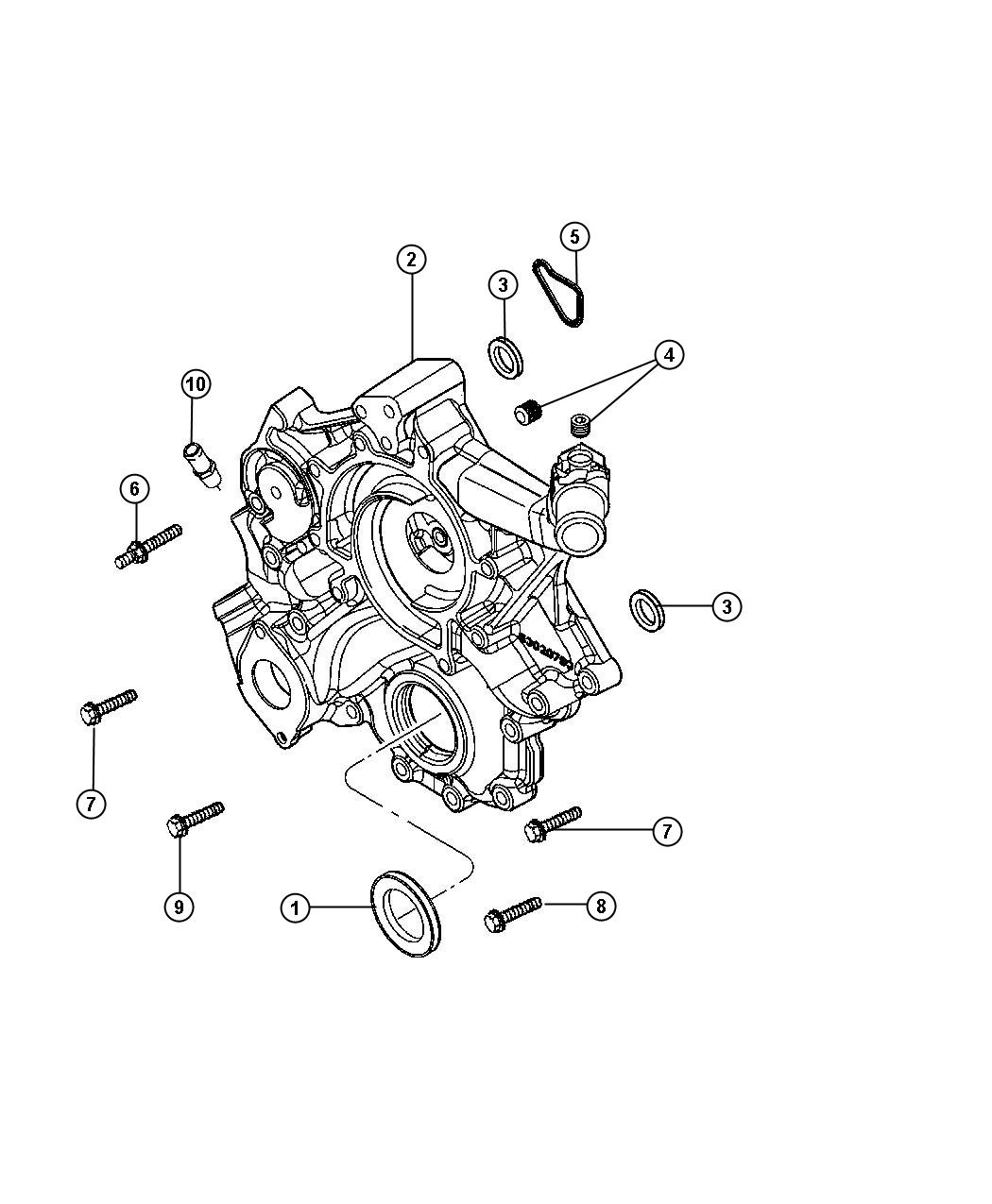 Timing Case Cover 3.7L [3.7L V6 Engine]. Diagram