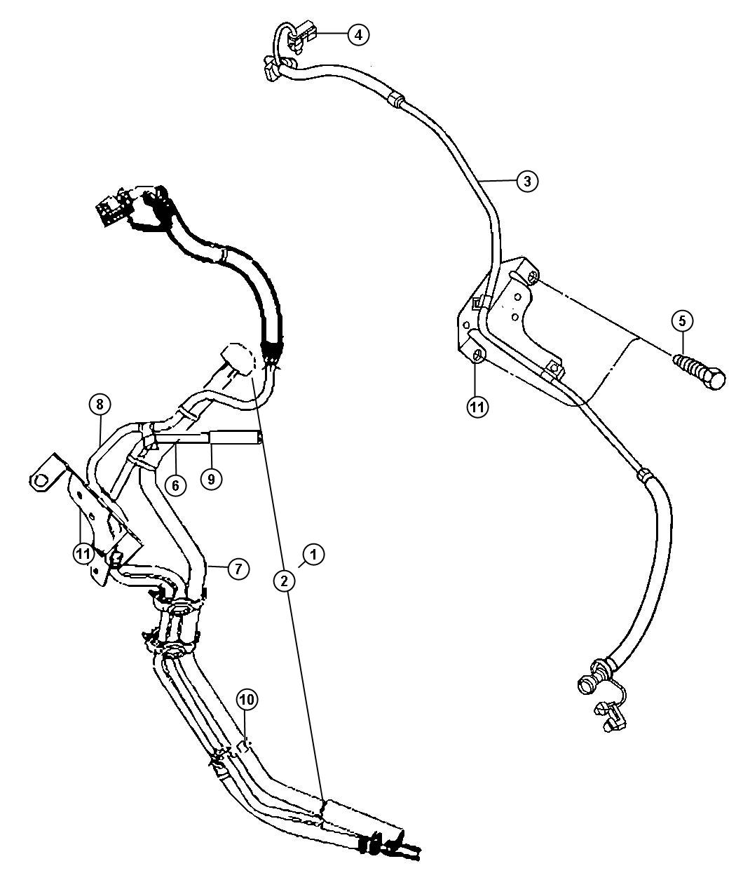 Diagram Fuel Lines Front. for your 2004 Dodge SPRINTER   