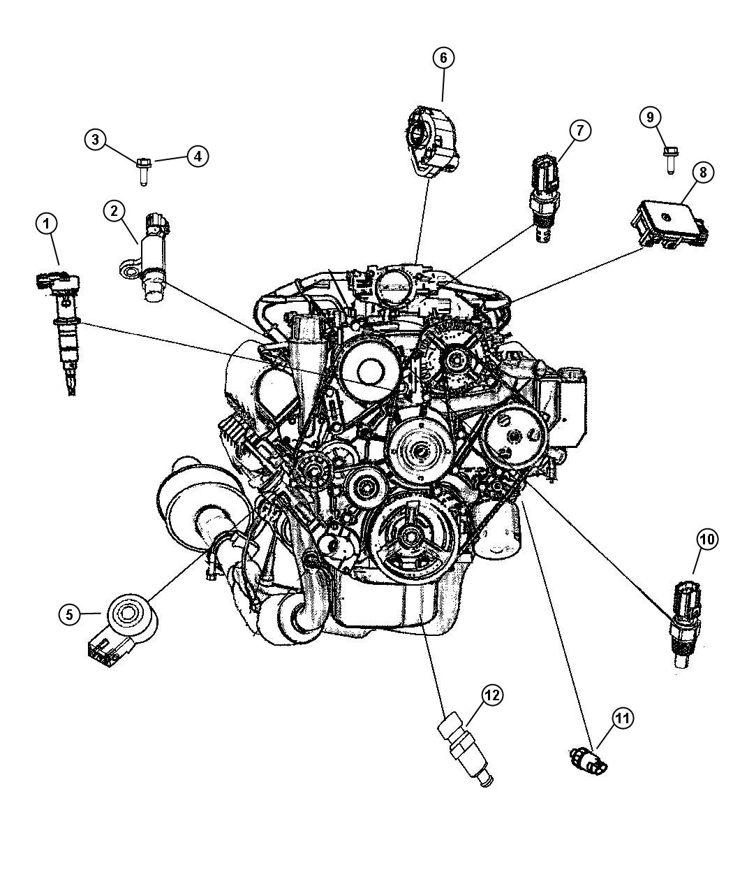 Diagram Sensors Gas Engine. for your Dodge Ram 1500  