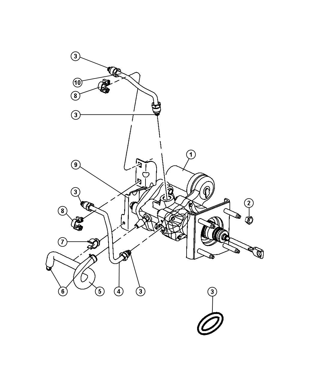 Diagram Hydro-Booster, Power Brake. for your Dodge Ram 1500  