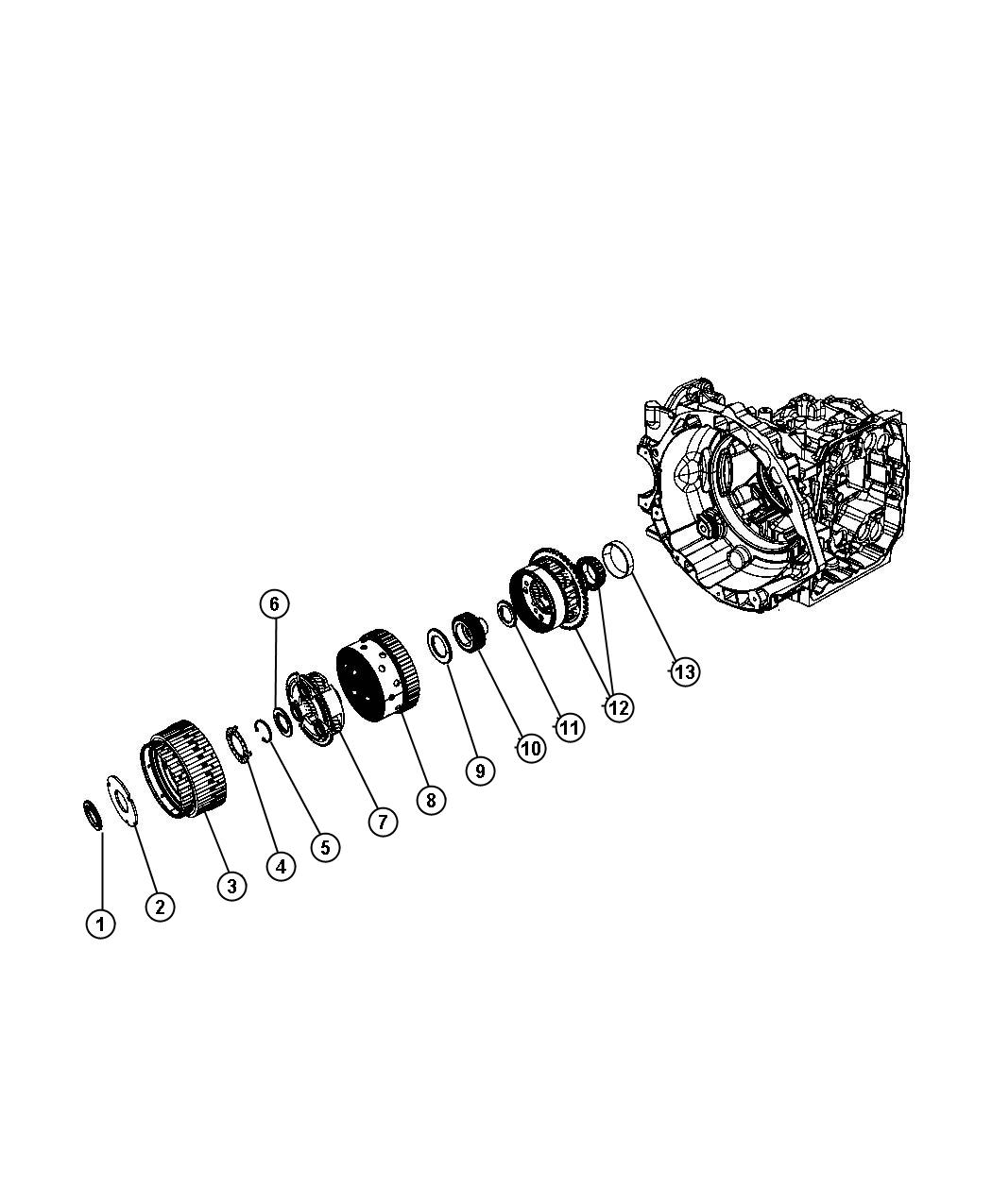 Diagram Front / Rear Planetary. for your 2008 Chrysler Pacifica   
