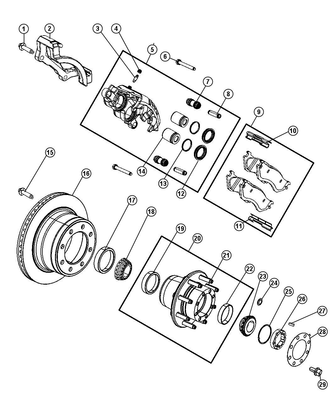 Diagram Brakes, Rear, Disc. for your 2003 Dodge Neon   