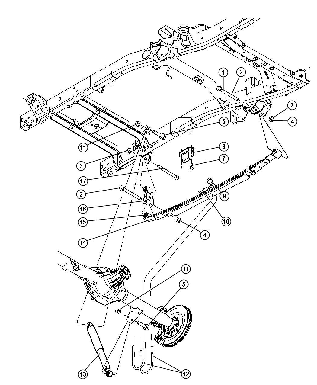 Diagram Suspension,Rear. for your 1999 Chrysler 300  M 