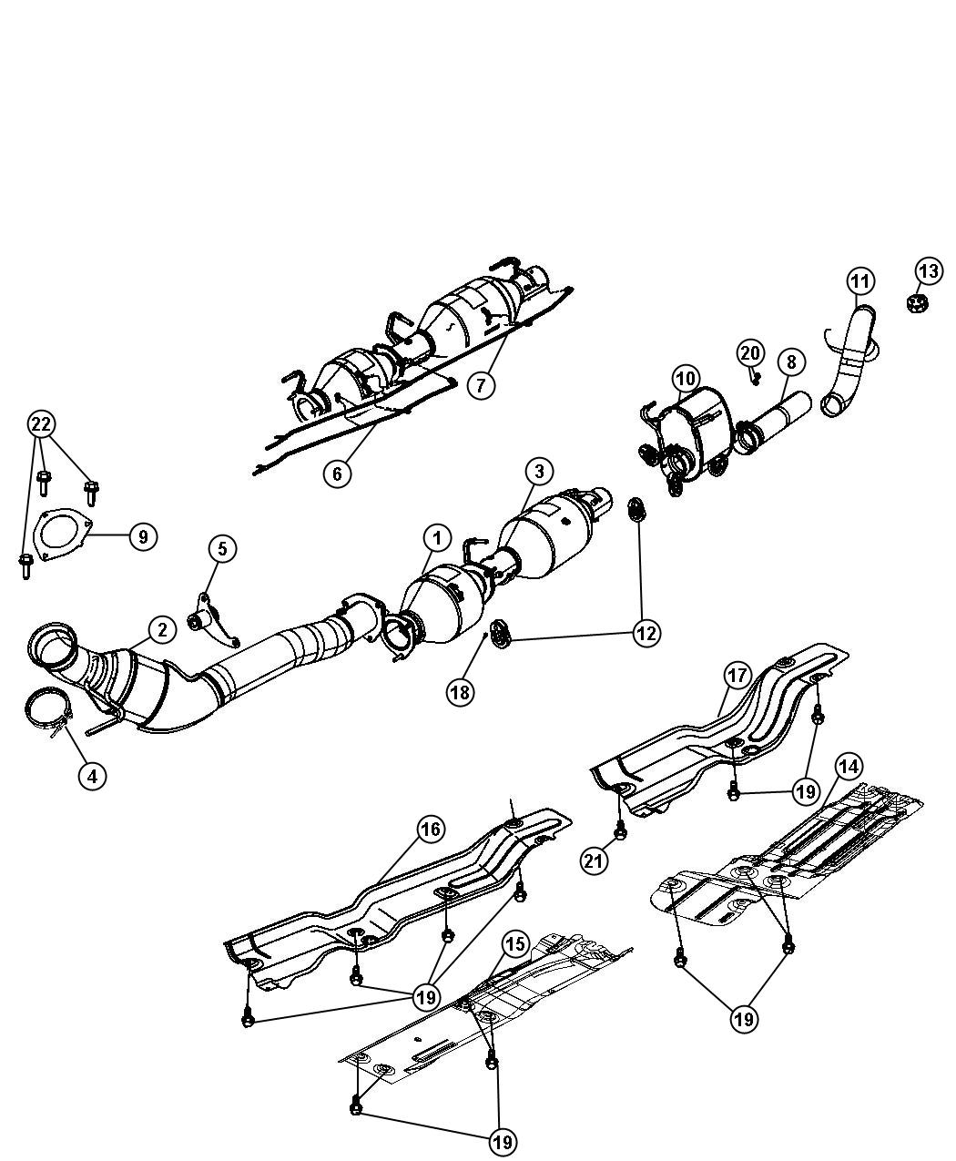 Diagram Exhaust System 6.7L [6.7L Cummins Turbo Diesel Engine]. for your 1999 Chrysler 300  M 