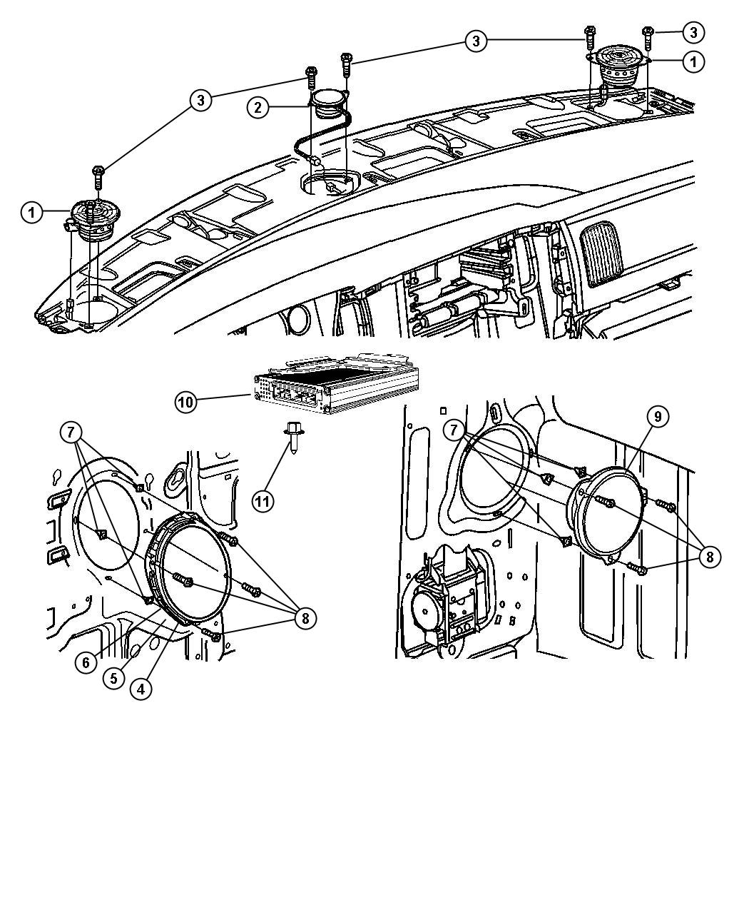 Speakers and Amplifiers. Diagram